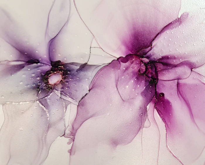 Dots of adhesive on the painting, © Helena Henriksdotter