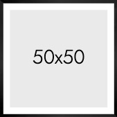 Frame in black in the size 50x50cm