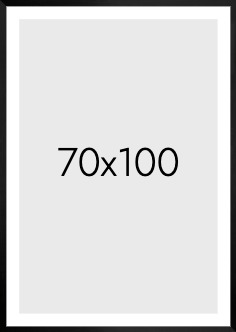 Frame in black in the size 70x100cm