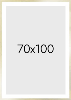 Frame in gold in the size 70x100cm