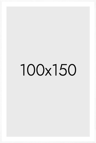 Frame in white in the size 100x150cm