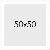 Frame in white in the size 50x50cm