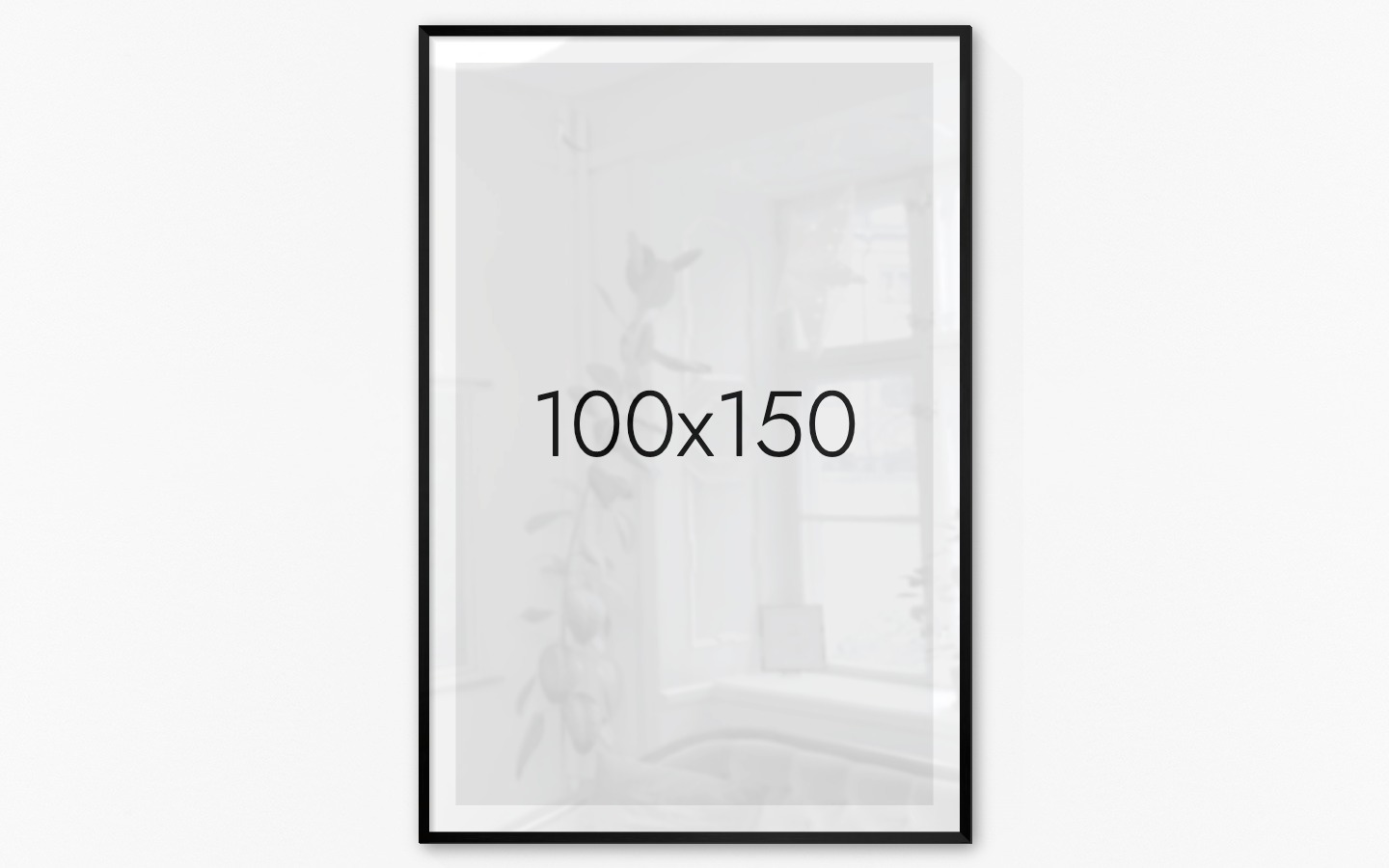 Gallery wall with picture frame in black in size 100x150