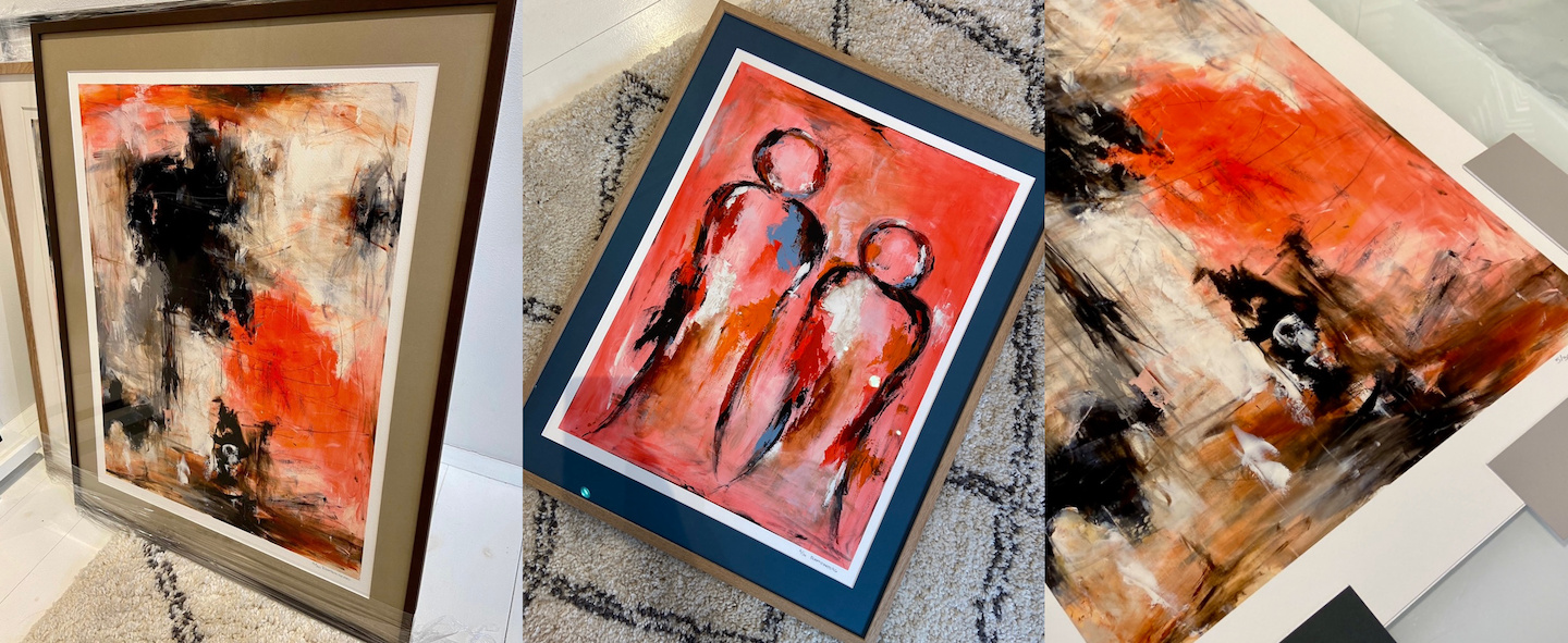Heidi Rattenborg artworks and the framing process, © Heidi Rattenborg