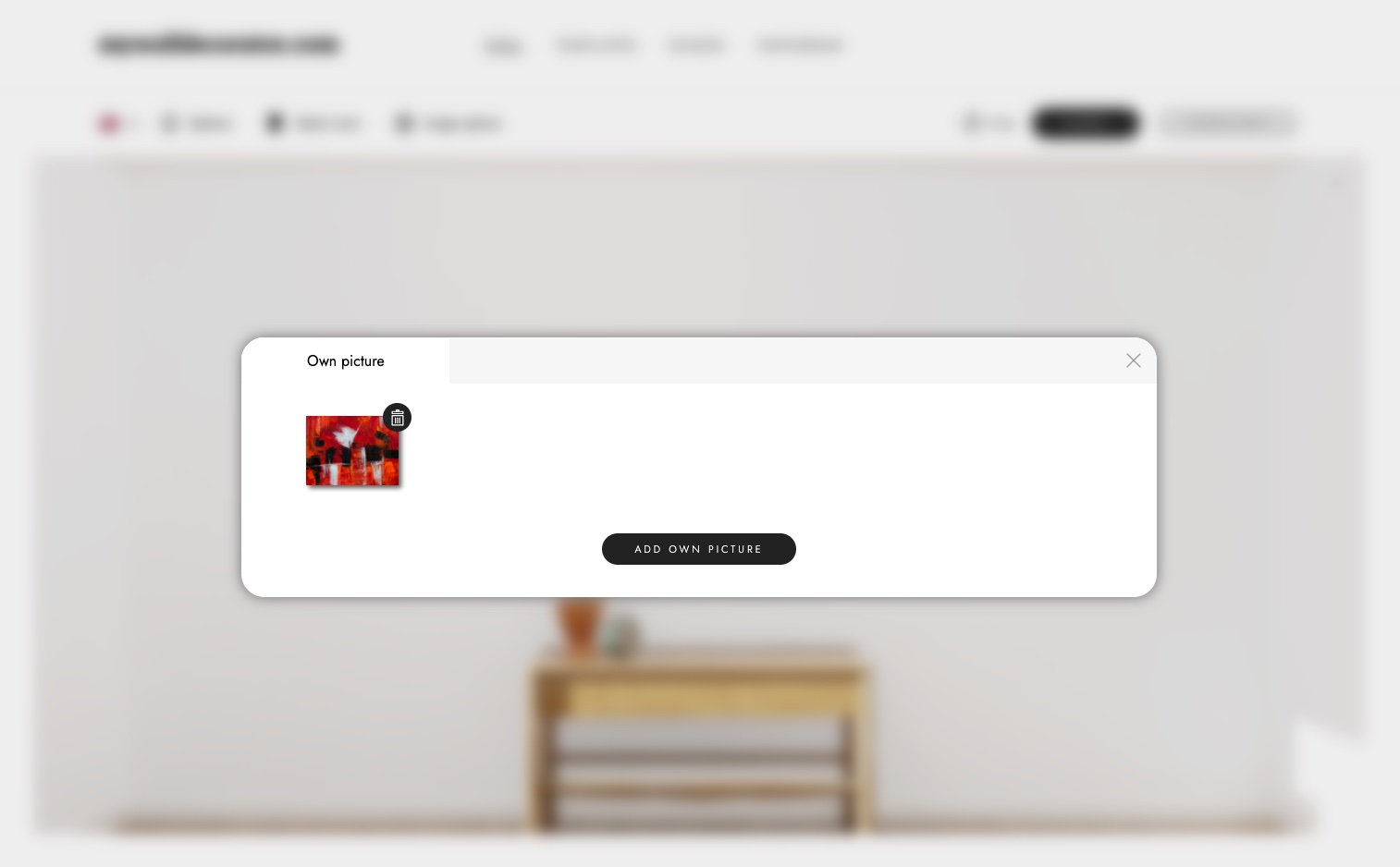 The picture select with a loaded picture