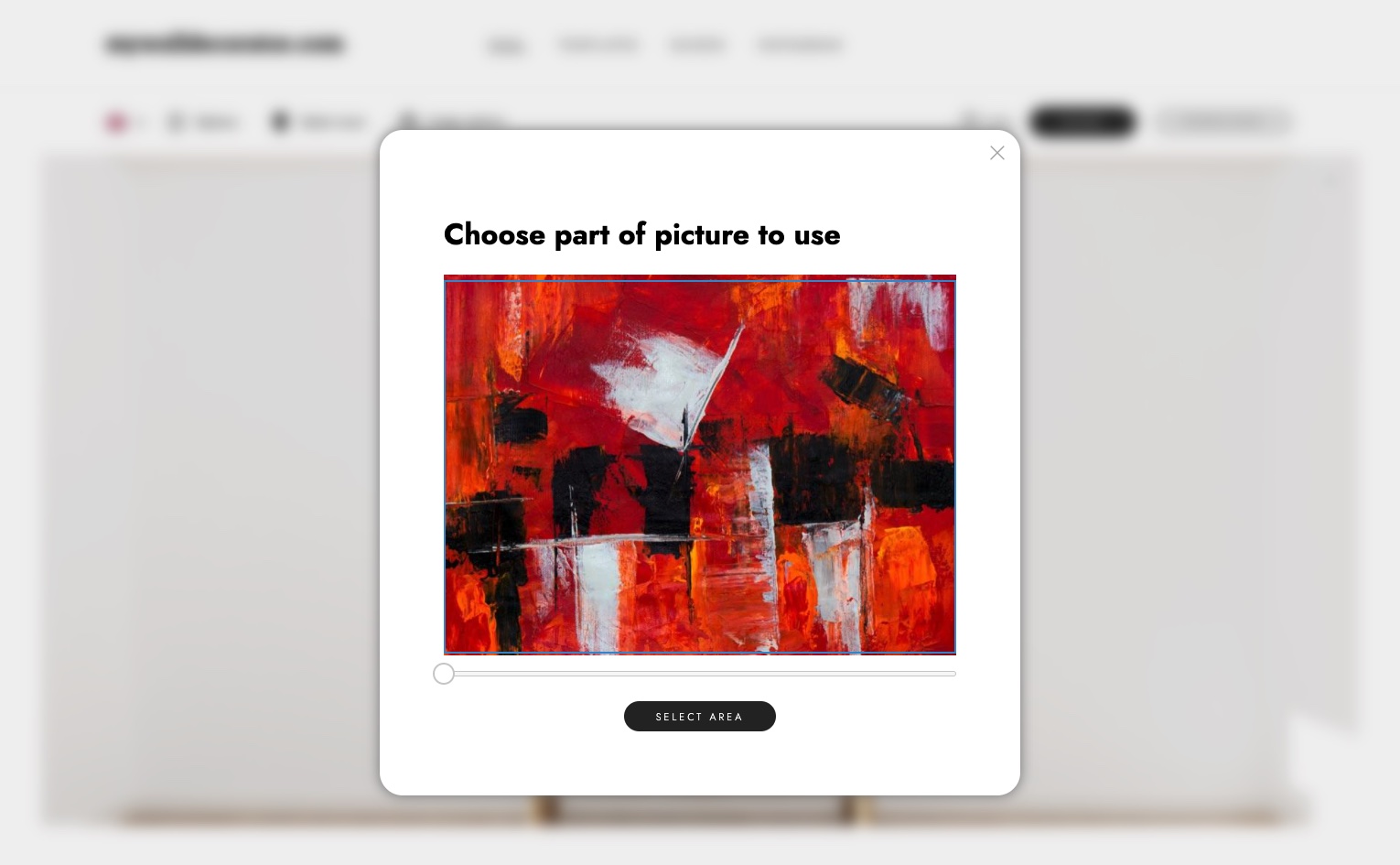 The tool for cropping the image and choose a part of it