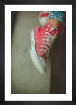 Gallery wall with picture frame in black in size 21x30 with print "Red shoes"