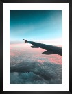 Gallery wall with picture frame in black in size 30x40 with print "Above the clouds"