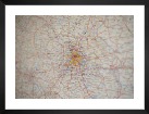 Gallery wall with picture frame in black in size 30x40 with print "Map of Berlin"