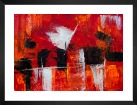 Gallery wall with picture frame in black in size 30x40 with print "Abstract art 4"