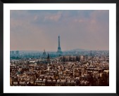 Gallery wall with picture frame in black in size 40x50 with print "Eifel Tower in Paris"