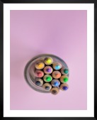 Gallery wall with picture frame in black in size 40x50 with print "Canned pens"