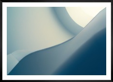 Gallery wall with picture frame in black in size 50x70 with print "Blue geometry"