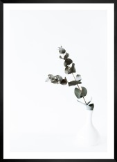 Gallery wall with picture frame in black in size 50x70 with print "Branch in vase"