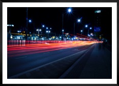 Gallery wall with picture frame in black in size 50x70 with print "Light on the way"
