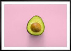 Gallery wall with picture frame in black in size 50x70 with print "Avocado"