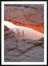 Gallery wall with picture frame in black in size 50x70 with print "View between cliffs"