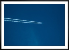 Gallery wall with picture frame in black in size 50x70 with print "Airplanes in the air"