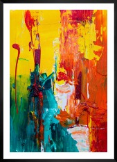 Gallery wall with picture frame in black in size 50x70 with print "Abstract art 5"